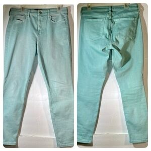 GAP. LEGGINGS JEANS SKY BLUE MID-RISE SIZE 12X31R
